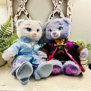Build A Bear Elsa & Anna Frozen 2 Plush Bears With Clothes Bab